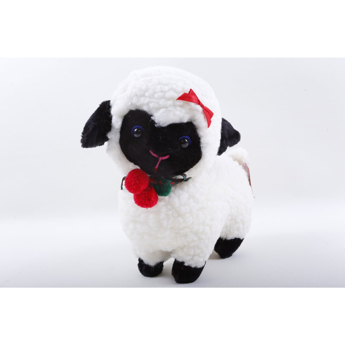 Kamar, Production Sample, Lamb, Christmas Collar, Soft, Plush, Doll, Toy, Vintage, ~ 207