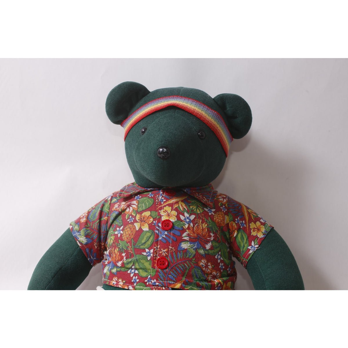 1979 North American Bear Large Hawaii Plush Bear Tropical Shirt ~ 260718-GW Q-5