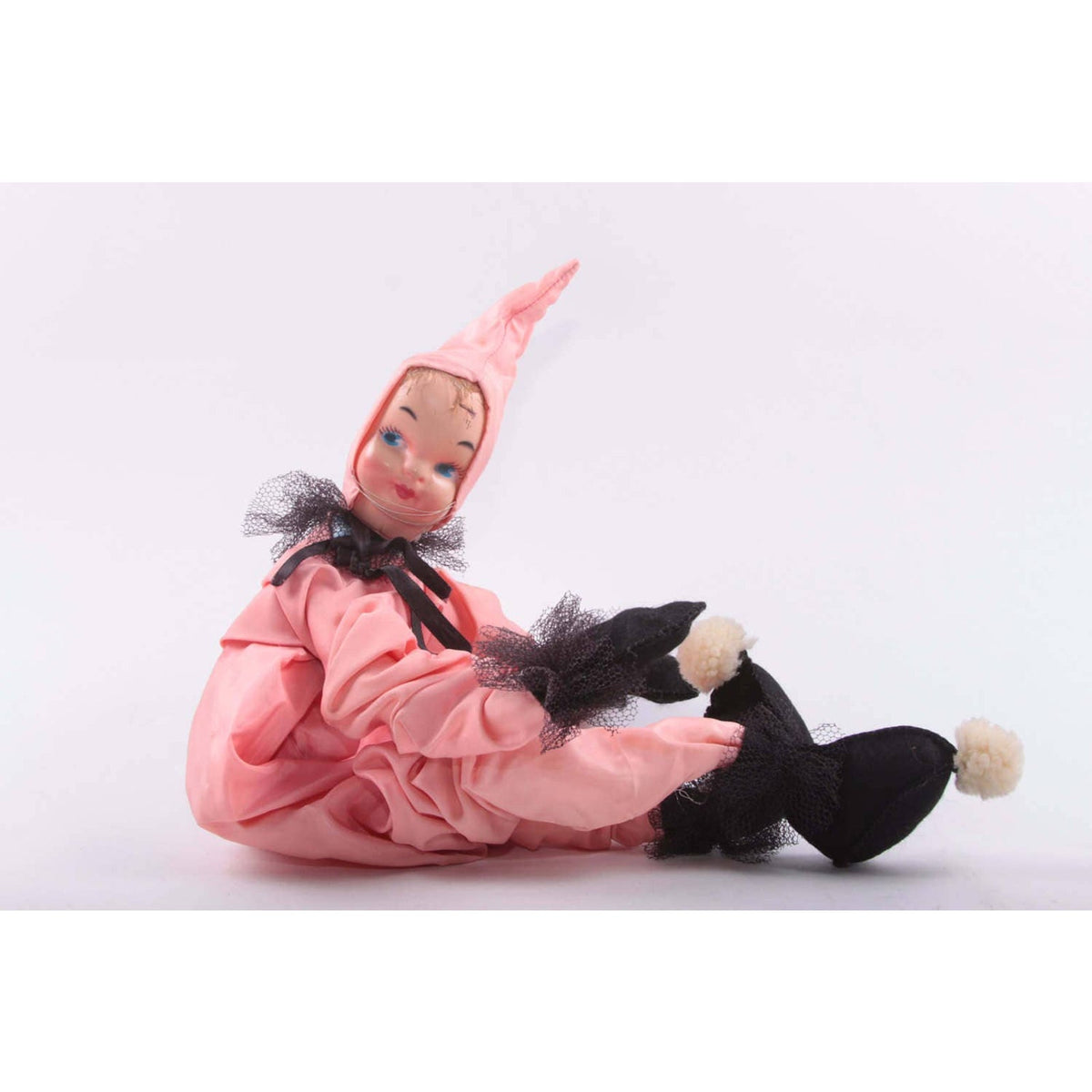 Elf Vintage Doll Clown Jester Soft Body 1940's Knee-Hugger Creepy Fun Collectible ~ The Pink Room ~ 60