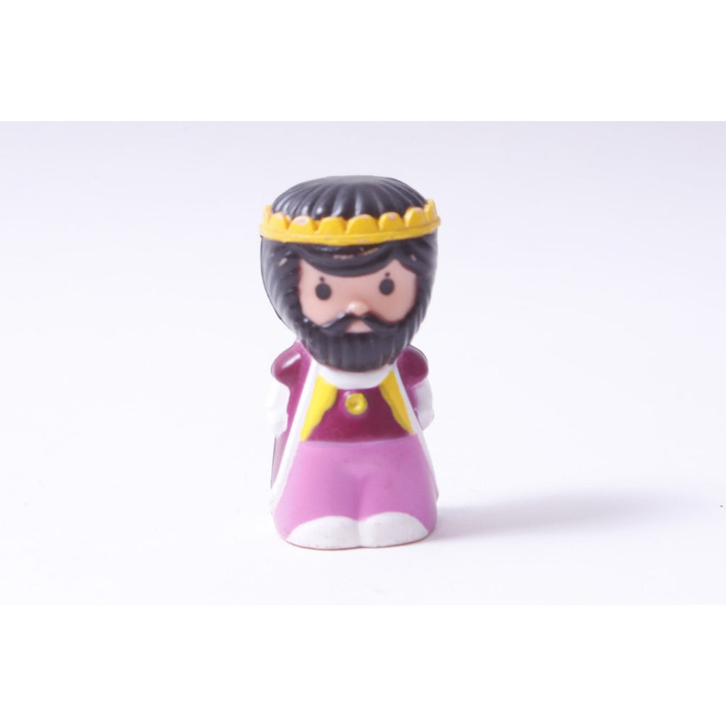 Kenner Tree Tots, Little, Tiny, King, PVC Figure, 2", Figurine, Beard, Crown, Purple Costume, Toy, Vintage, ~ 20-01-119