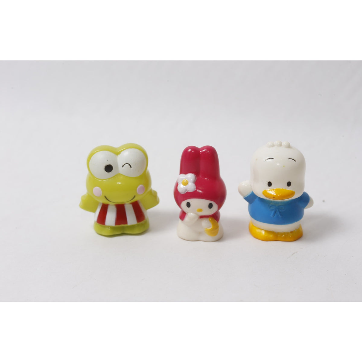 1990s Sanrio Sofubi Lot Keroppi My Melody Pekkle ~ 260914-WH 1155