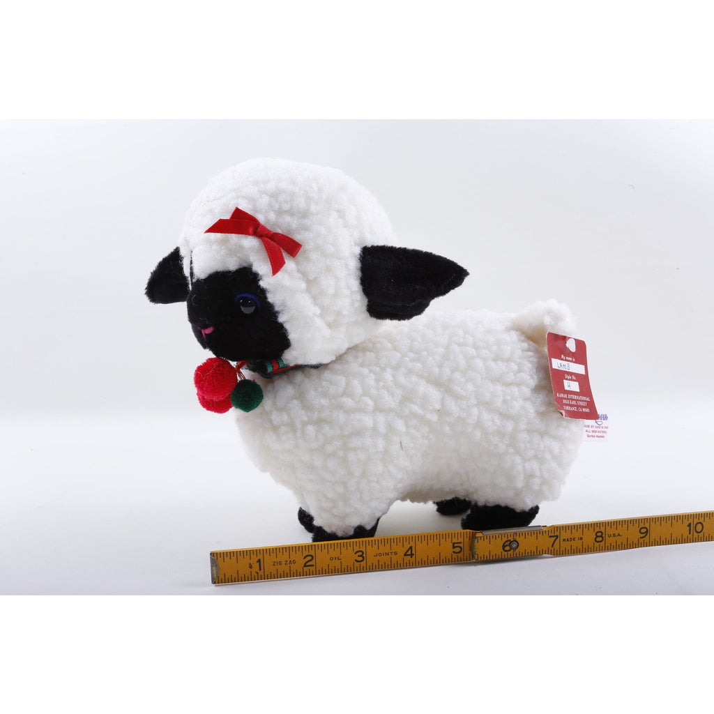 Kamar, Production Sample, Lamb, Christmas Collar, Soft, Plush, Doll, Toy, Vintage, ~ 207