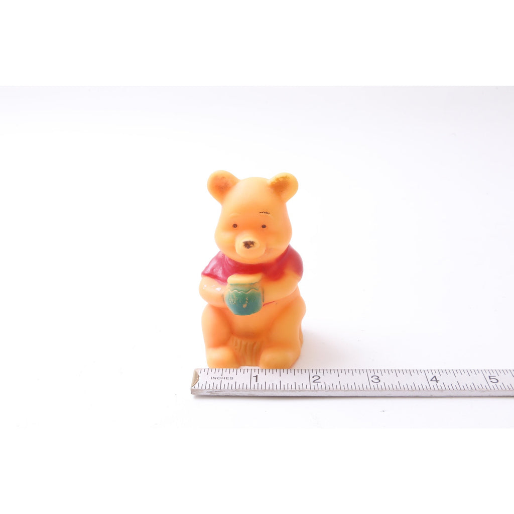 Disney, Winnie The Pooh, Squeaky Toy, PVC Figure, Yellow Teddy Bear, Animal, Cartoon Character, Collectible, Vintage, ~20-01-02
