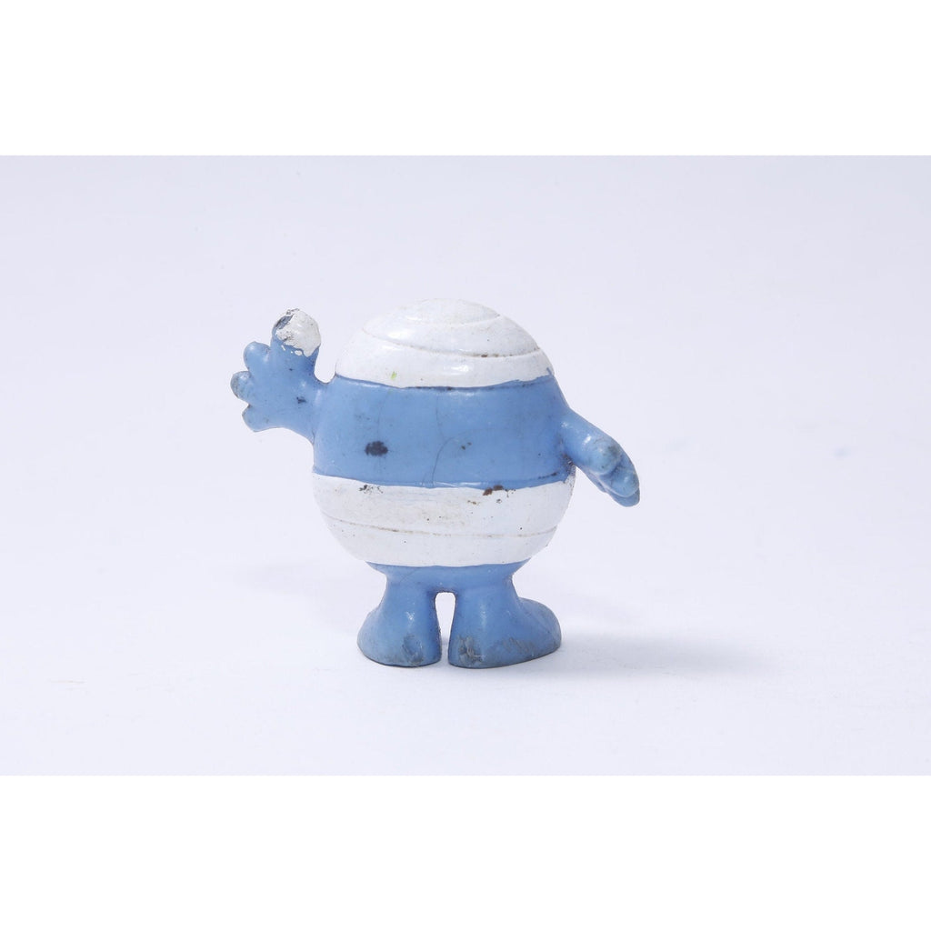 Mr. Men Blue Smile, Emoji, Face, White Bandages, Waving, Get Well, PVC Figure, 2", Toy, Figurine, Miniature, Vintage, ~ M-03-06
