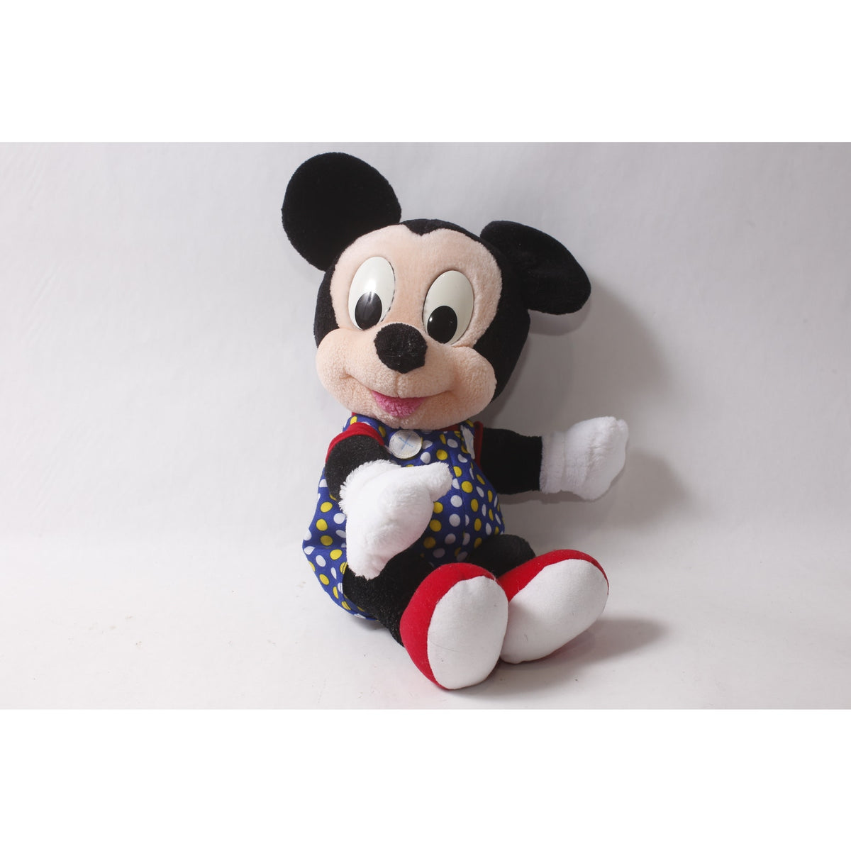 1980s Disney Baby Mickey Mouse 17" Medium Plush in Polka Dot Outfit ~ 260909-WH 971