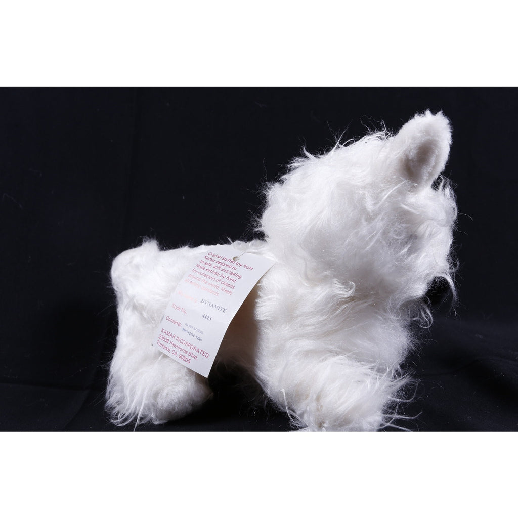Kamar, Rare, Employee Sample, Dynamite, White, Puppy, Dog, Style 4123, Soft, Plush, Doll - 153