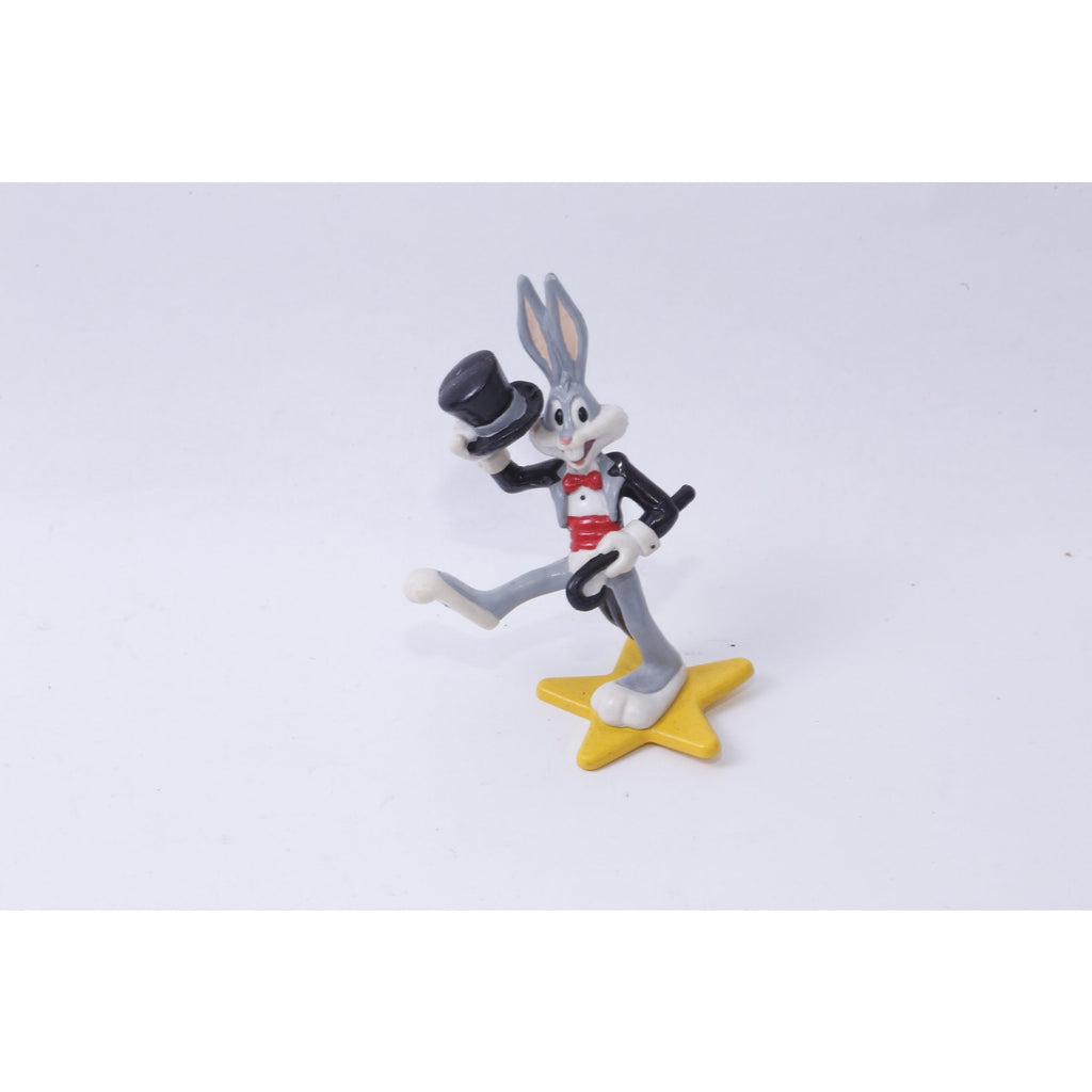 Looney Tunes, Bugs Bunny, Showman, Applause, 3 3/4", PVC, Figure, Dancing on a Star, Black Tailcoat, Toy, Vintage, Collectible, ~ M-07-08