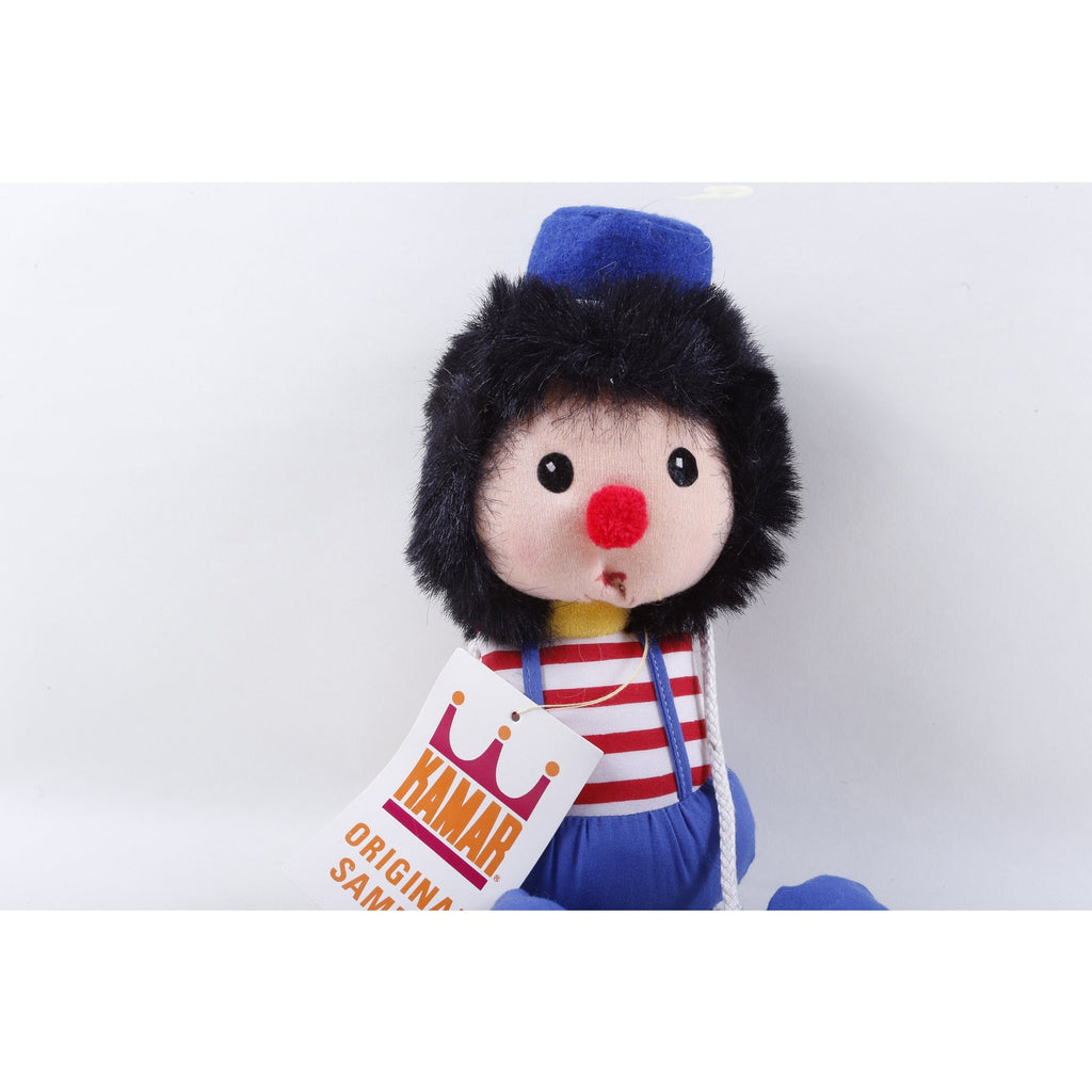 Kamar, Clown, Rare, Prototype, Sample, Boy, Red White Shirt, Blue Pants, Blue Hat, 1985, Soft, Plush, Doll, Toy - 20-01-06