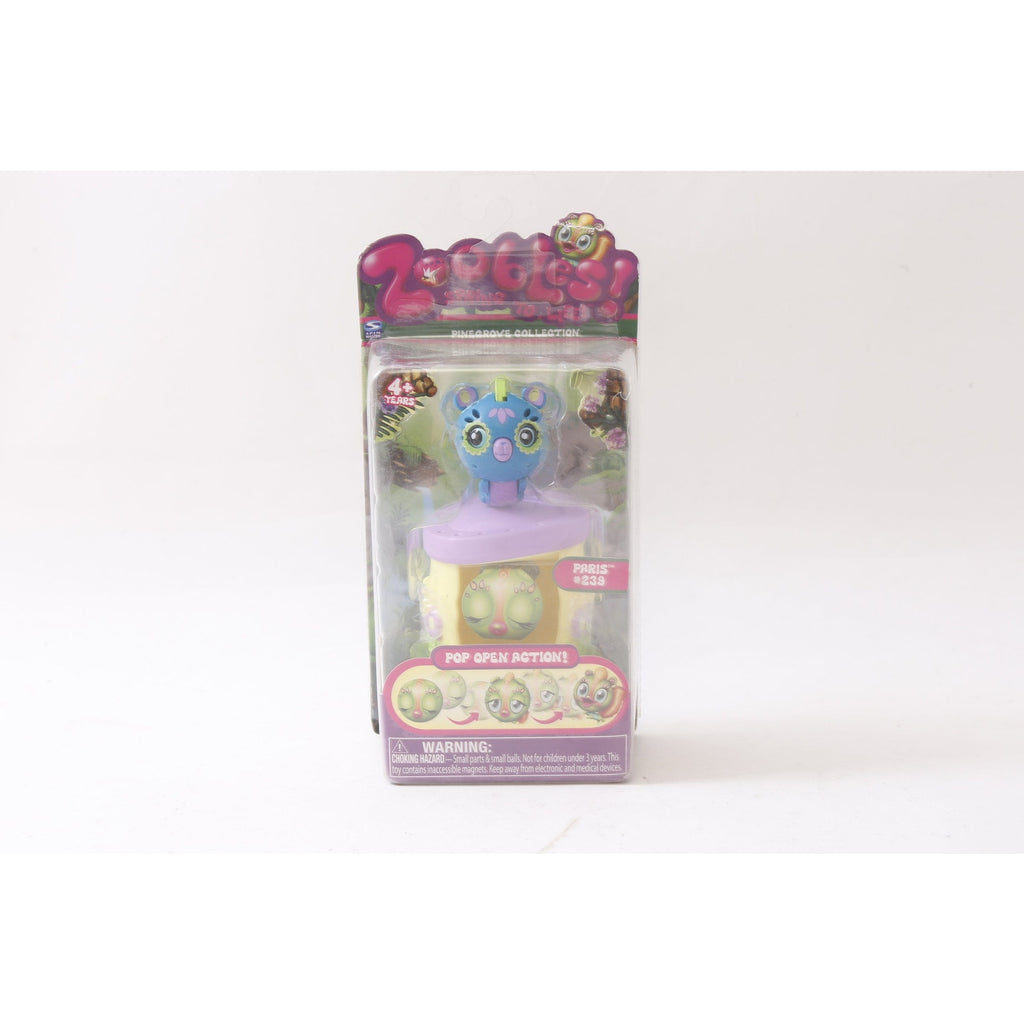 VVV Spin Master, Zoobles, Pinegrove Collection, Paris, PVC Figure, Pop Open Action, Toy, Collectible, Vintage, ~ 20-01-719