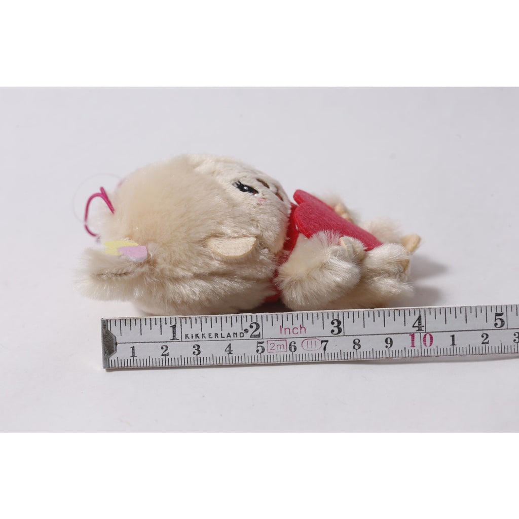 Japan Sekiguchi Monchhichi Mascot Plush w Red Heart and Tag ~ 260812-WH 701