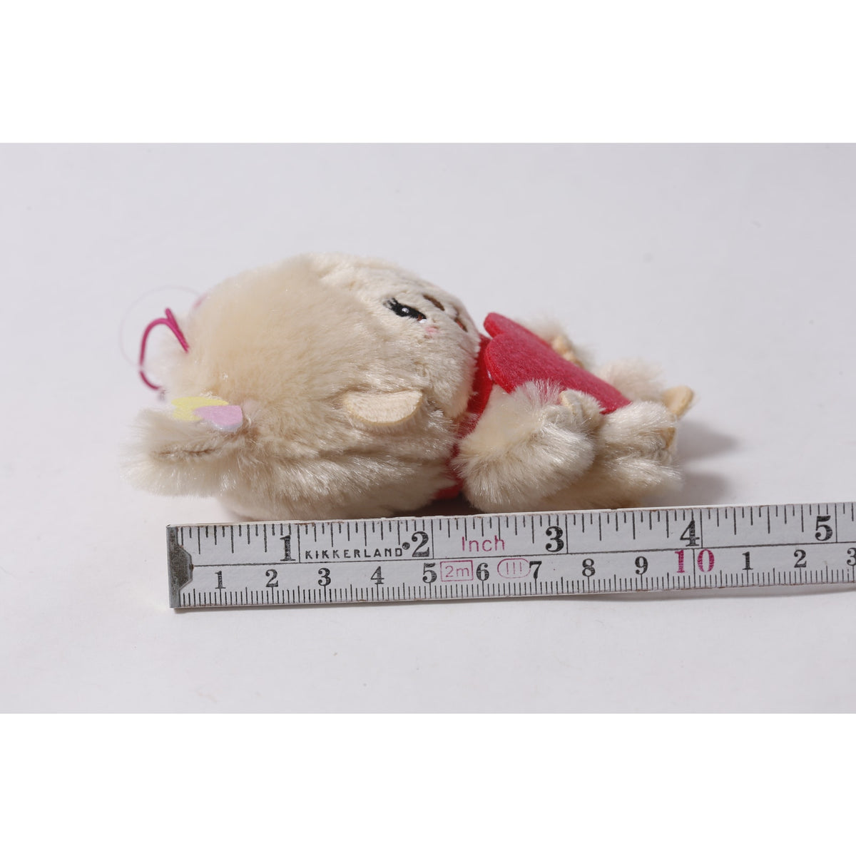 Japan Sekiguchi Monchhichi Mascot Plush w Red Heart and Tag ~ 260812-WH 701
