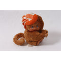 1970s Sekiguchi Monchhichi Brown Plush Monkey Toy in Striped Hat ~ 260425-WH M-01-04