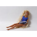 1990s Mattel Barbie Doll Long Blonde Hair Blue Mini Dress ~ 260909-WH 1148