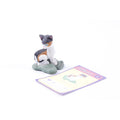 Kitty in my Pocket, Adhezo, Mann, Cat, 8, Toy, PVC Figure, White Black, Kitten, Plastic Toy, Animal, Children, Vintage 20-01-541