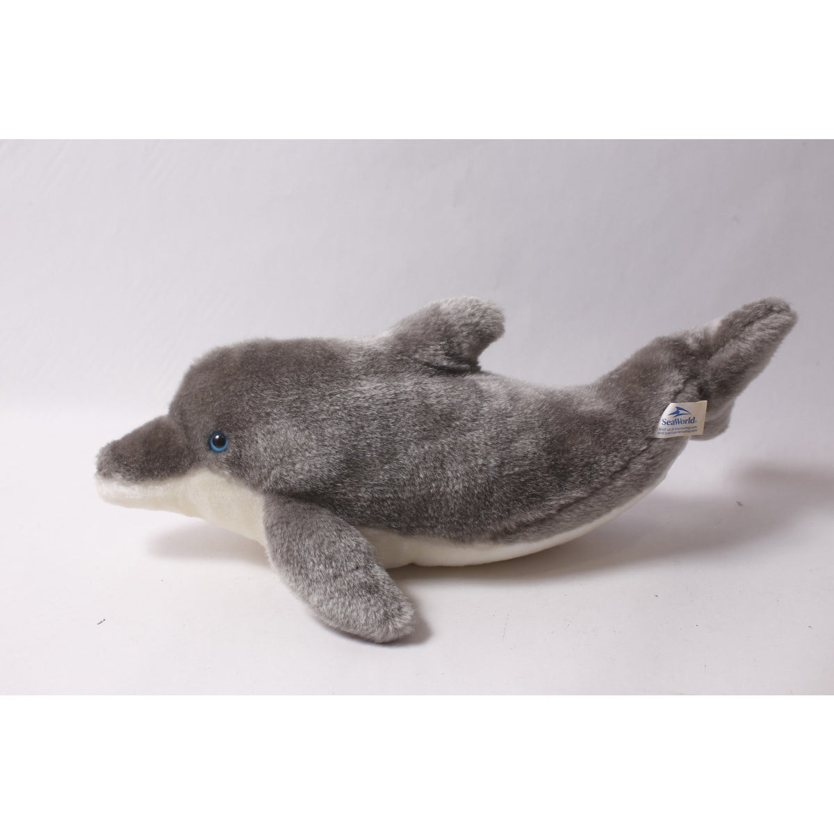 SeaWorld Dolphin Medium Plush Gray and White Souvenir Toy ~ 260812-WH 589