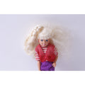 Small Barbie Style Doll, Blonde, Bendable Knees, Rolling Shoulders, Purple Shorts, Toy, Vintage, Collectible, ~ 20-01-760