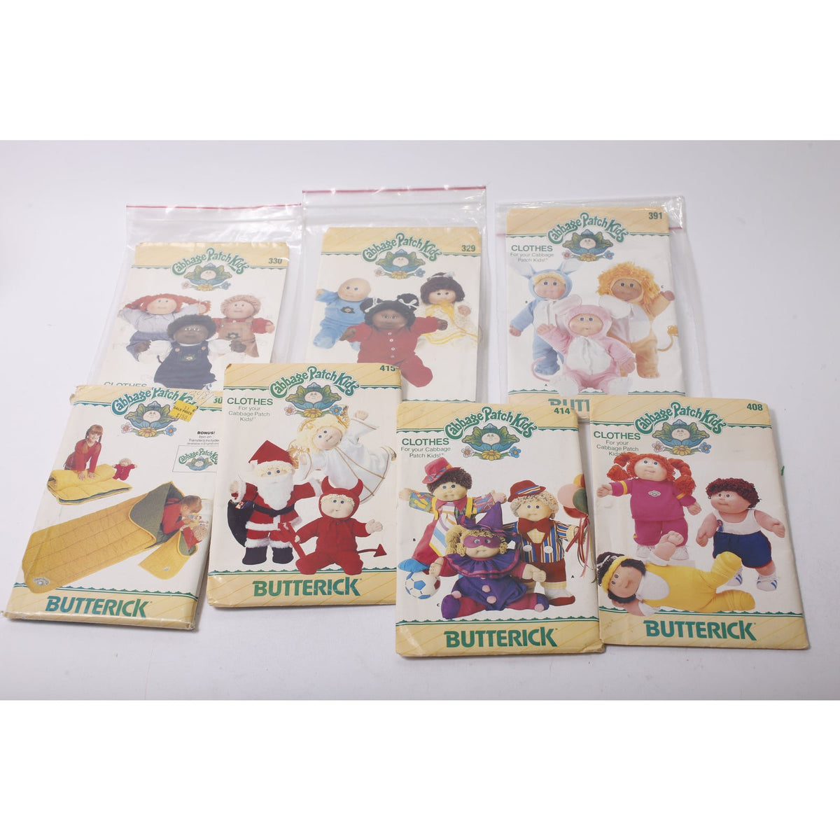 Cabbage Patch Kids, Doll Clothes Kit, Set of 7, Butterick, Sewing, Craft Project, Vintage, ~ 260128-WH 926