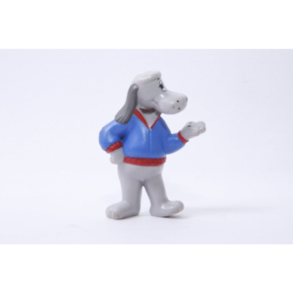 Tonka, Pound Puppies, Coolar, Dog, PVC Figure, 2 1/2", Miniature, Standing, Blue Jacket, Toy, Vintage, Collectible, ~ 20-01-683