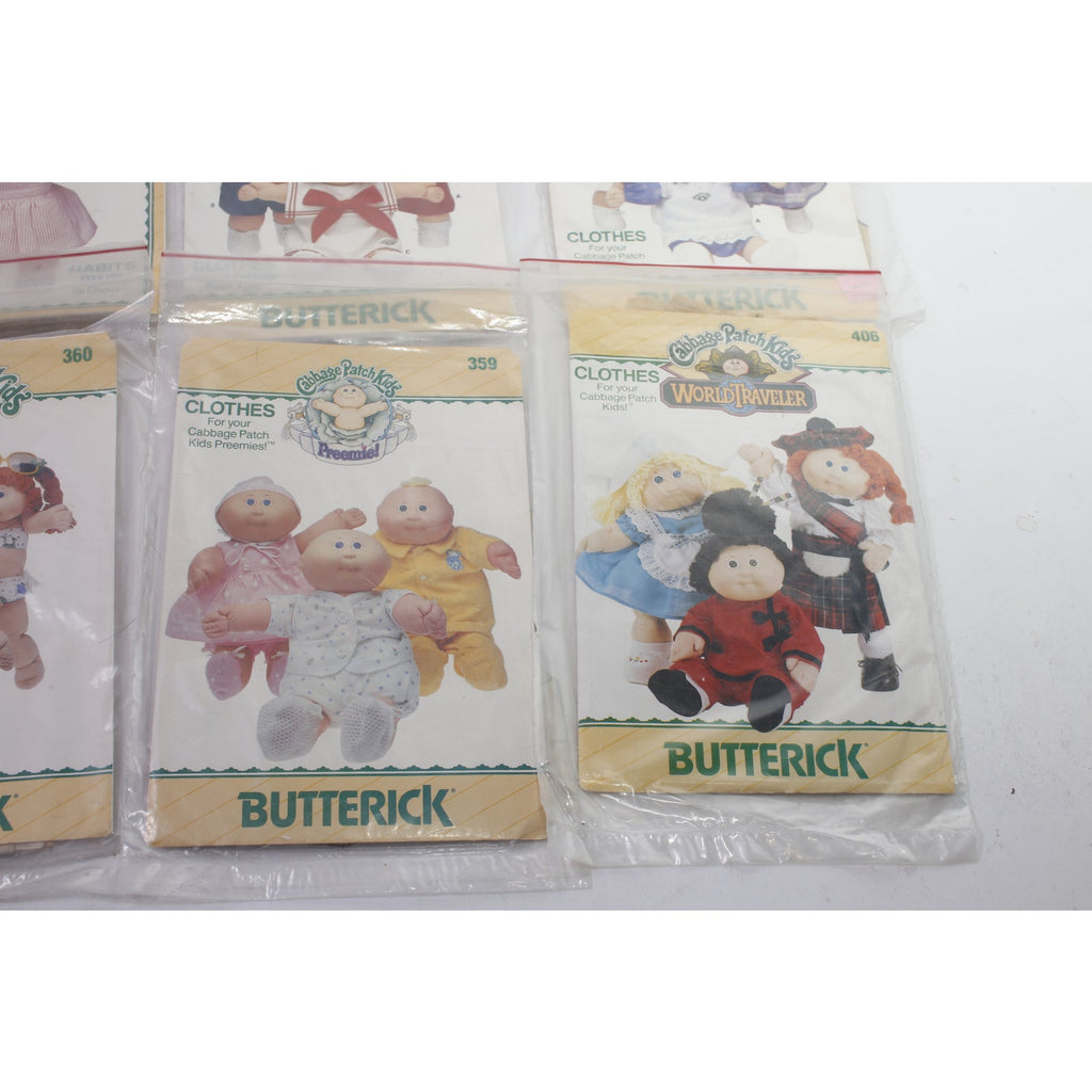 Cabbage Patch Kids, Doll Clothes Kit, Set of 6, Butterick, Sewing, Craft Project, Vintage, ~ 260128-WH 933