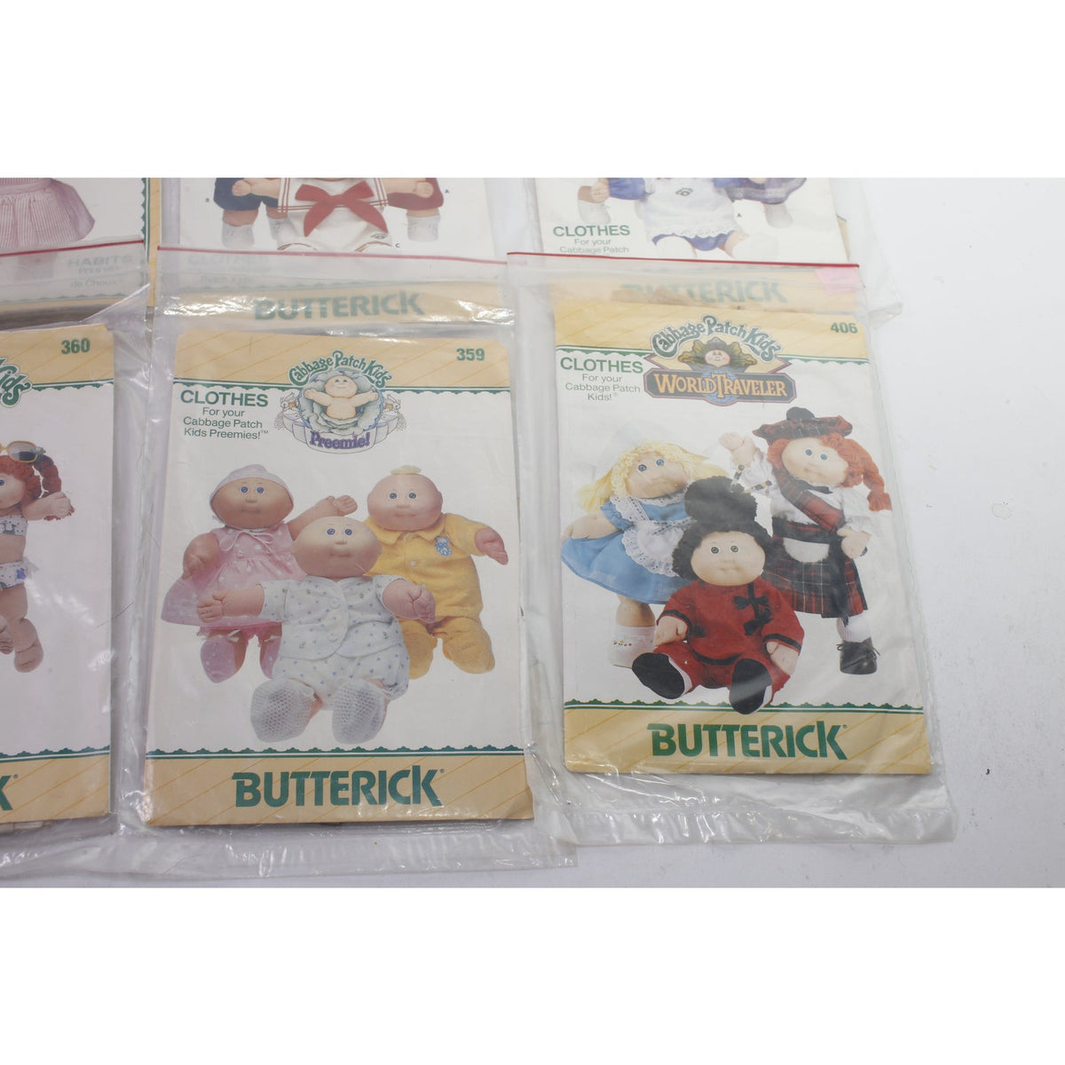Cabbage Patch Kids, Doll Clothes Kit, Set of 6, Butterick, Sewing, Craft Project, Vintage, ~ 260128-WH 933