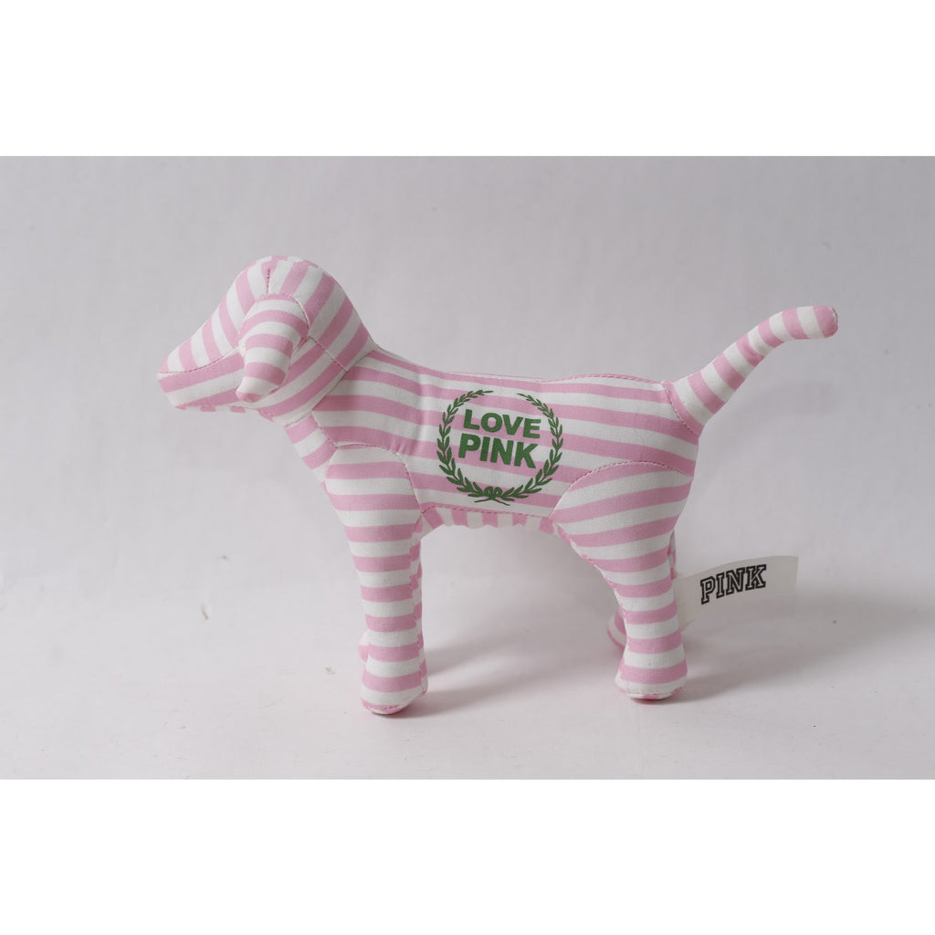 Victoria's Secret PINK Plush Dog Striped Stuffed Animal ~ 260909-WH 1395