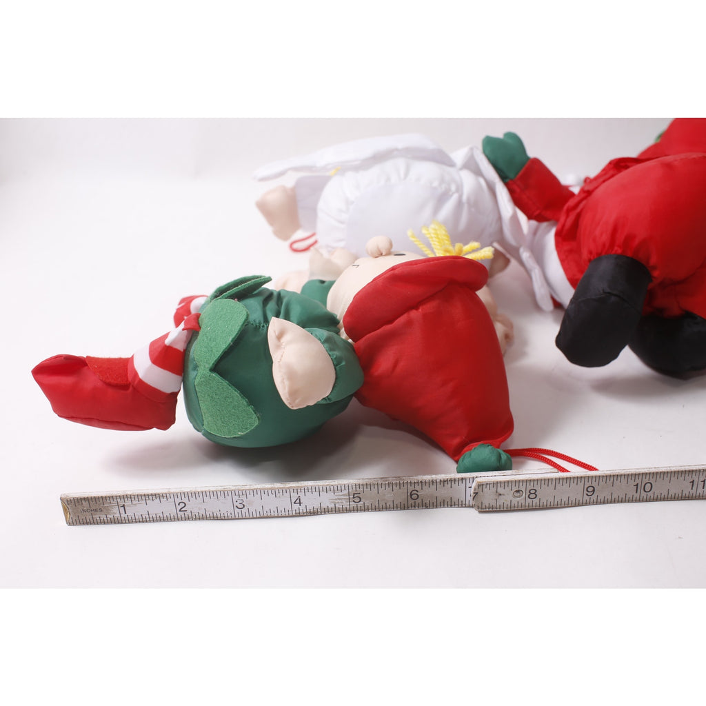 1990s Stuffins Nylon Plush Christmas Decorations Puffalump Style ~ 260718-SM 1329