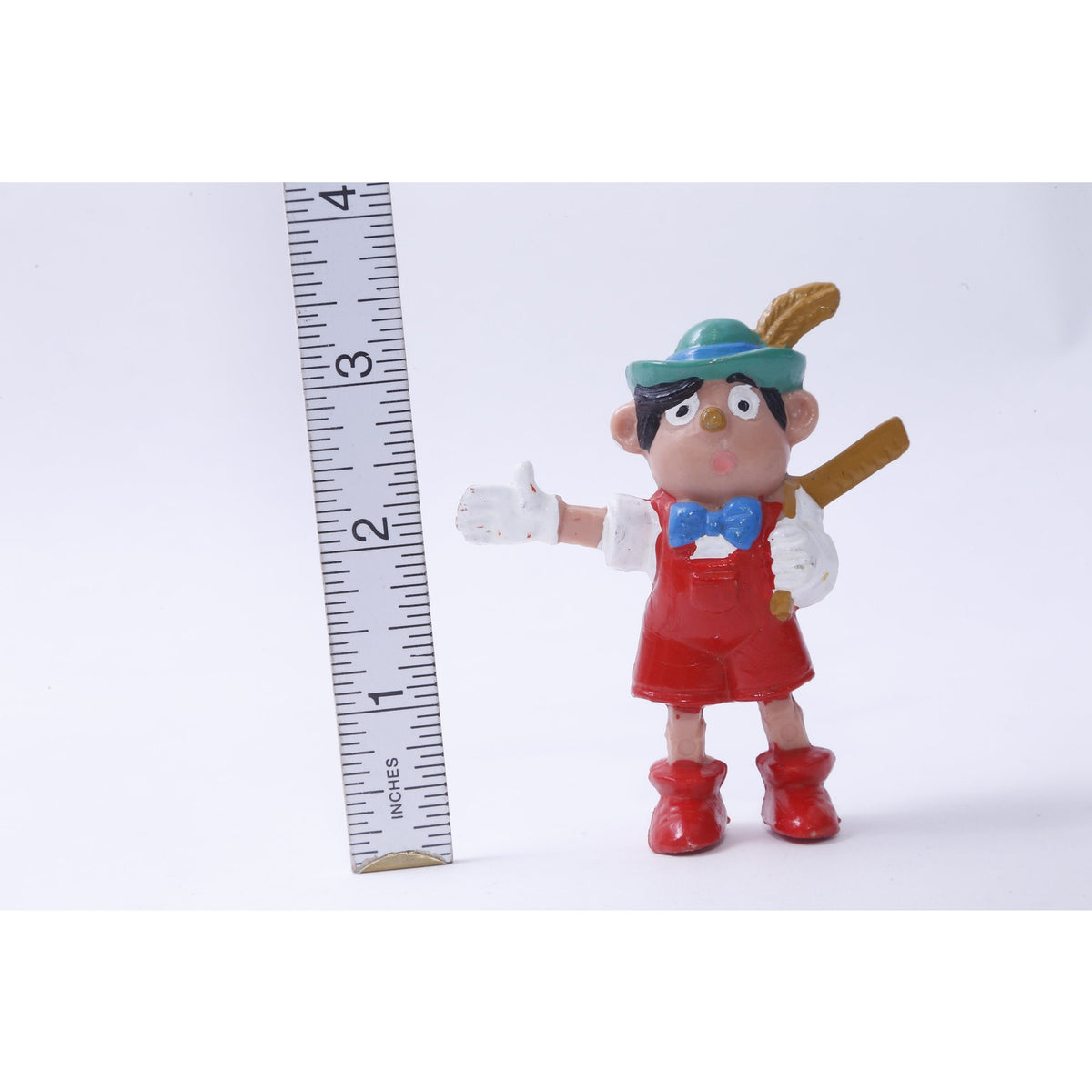 Pinocchio, Tourist with Backpack, Toy, Little, PVC Figure, Standing, Waving, Cartoon Character, Collection, Vintage, ~ 20-02-38