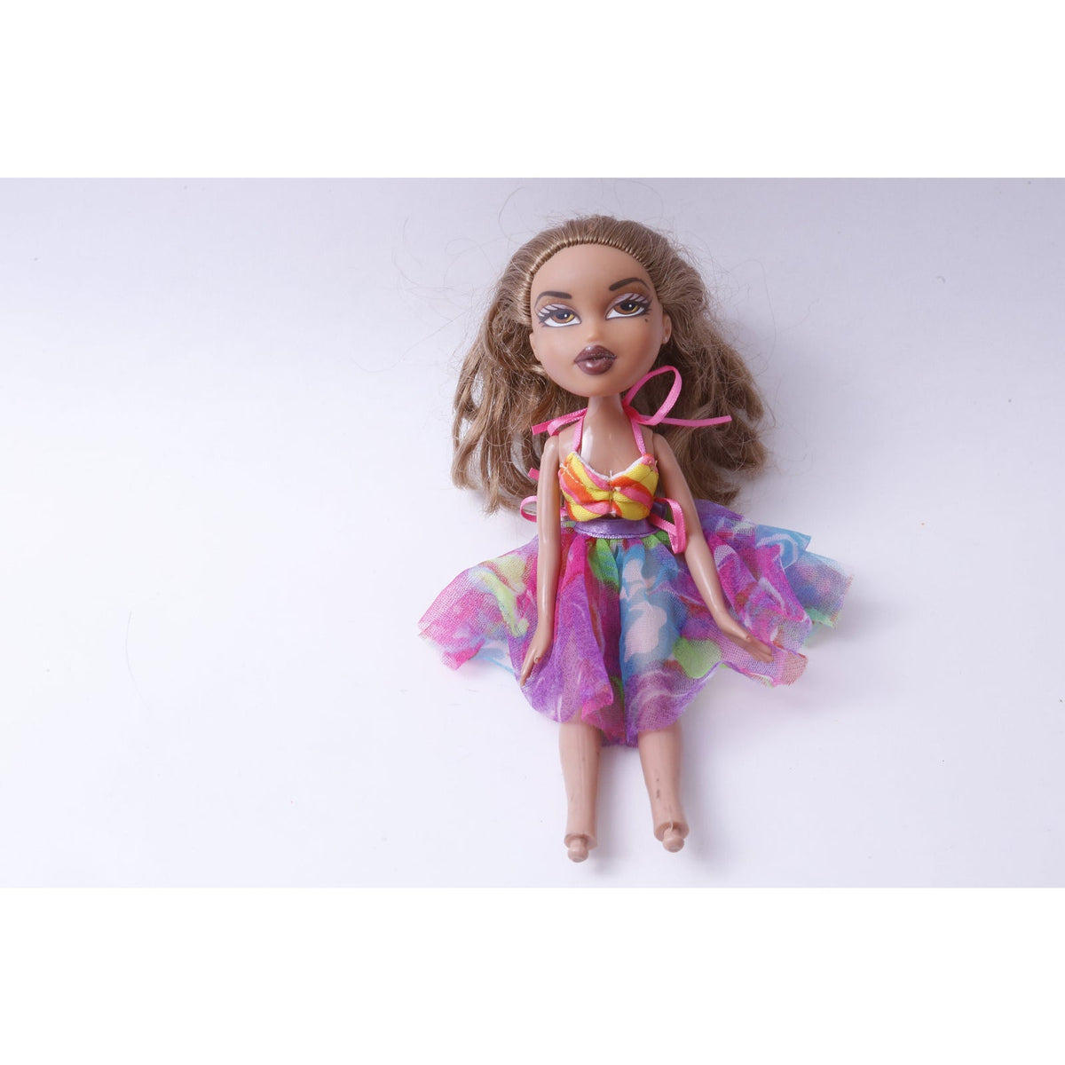 Bratz, Sasha, Fashion Doll, Dressed, Brown Hair, Multi-colored Dress, Sleeveless, No Feet, - 995