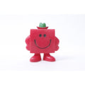 Mr Men Strong, Toy, Red, 1 3/4", PVC Figure, Green Hat, Roger Hargreaves, Comics Character, Children, Collection, Vintage, ~ 287