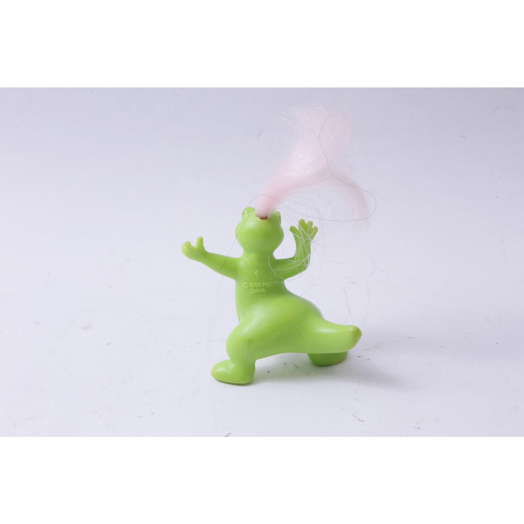 Meritus, Darlin' Dinos, Plain Lil' Dinos, Dinosaur, PVC, 2 1/2", Figure, Green Body, Pink Hair, Vintage, Collectible, ~ 20-01-1100