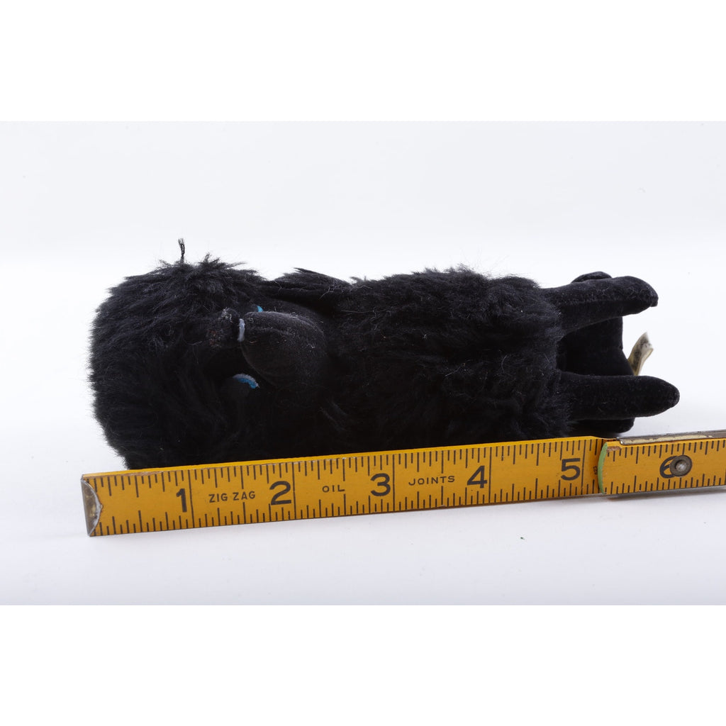 Kamar, Salesman Sample,Poodle, Black, Dog, Sitting, Puppy, Soft, Plush, Stuffed Animal, Toy, Vintage - 166