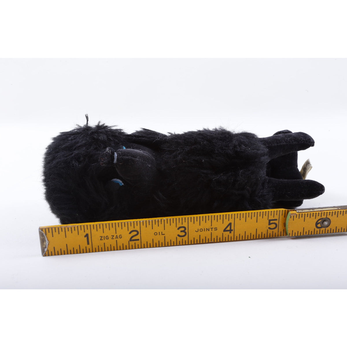 Kamar, Salesman Sample,Poodle, Black, Dog, Sitting, Puppy, Soft, Plush, Stuffed Animal, Toy, Vintage - 166