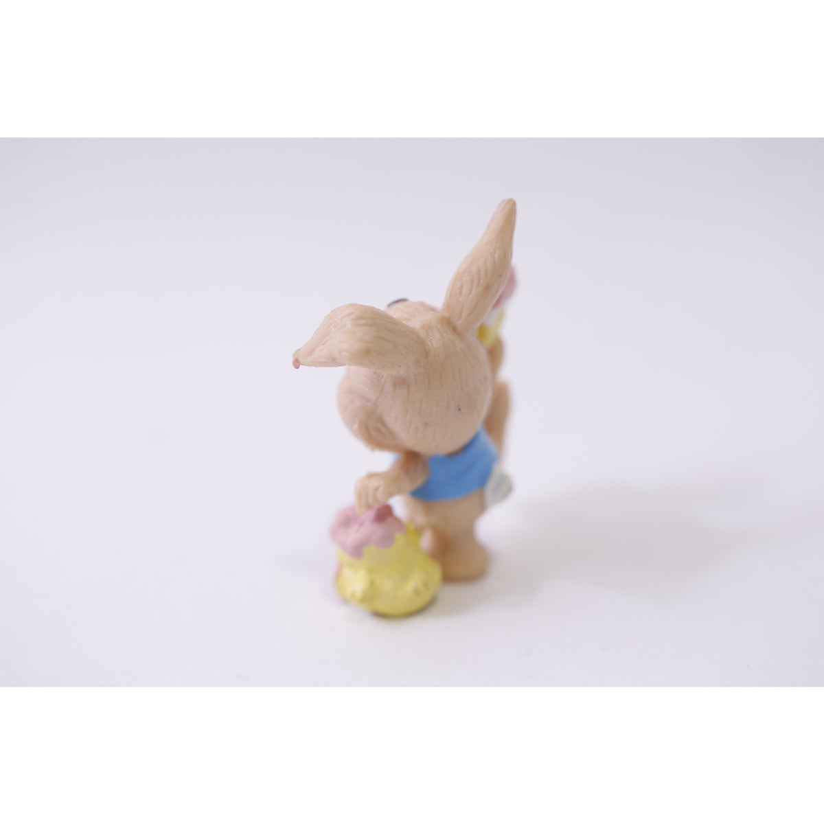 Easter Bunny PVC Figure Holding Paintbrush with Chick 1980s Toy, 251028-WH 289