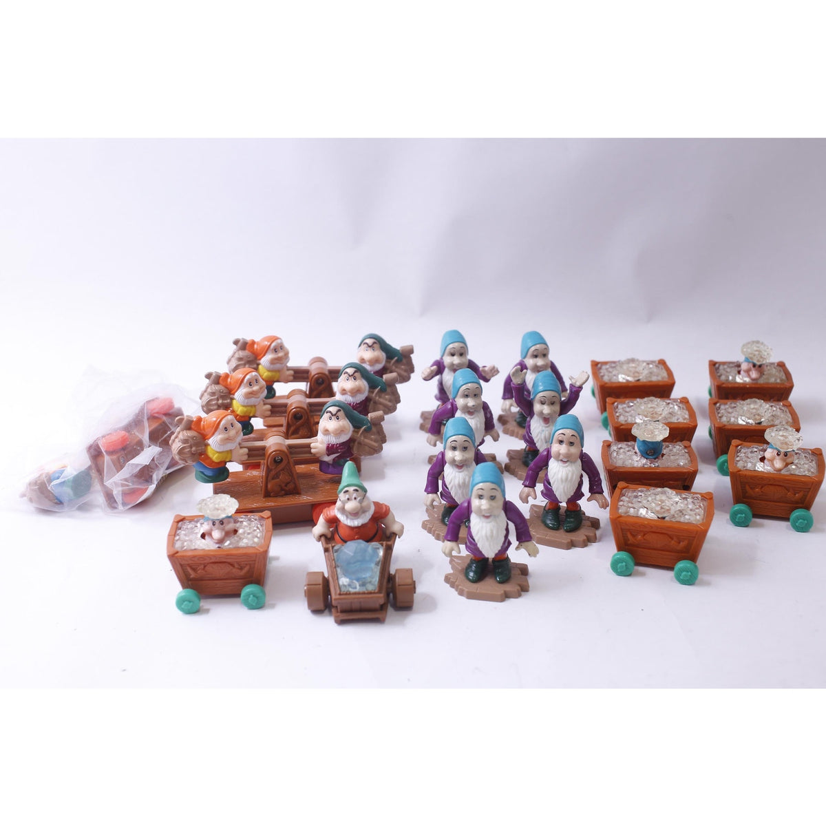 McDonald's Happy Meal, Snow White and the Seven Dwarfs, PVC Figures, Funny Dwarfs, Movable, Disney, Vintage, Collectible~ 240911-SHC SHC-069