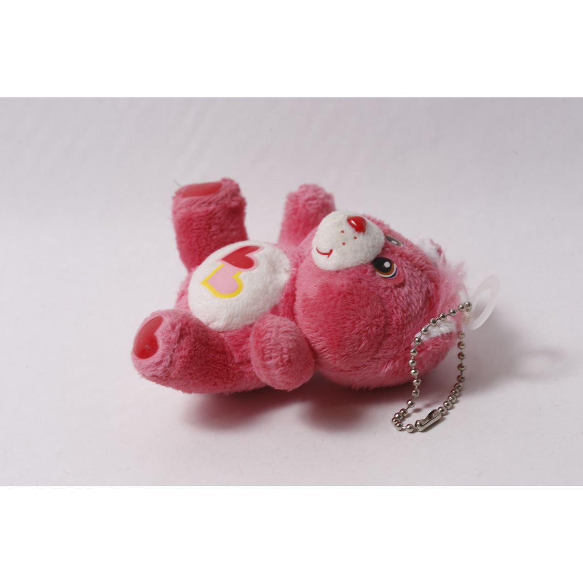 Japanese Rare Care Bears Love-a-Lot Bear Plush Keychain Soft Mini Charm ~ 260812-WH 947