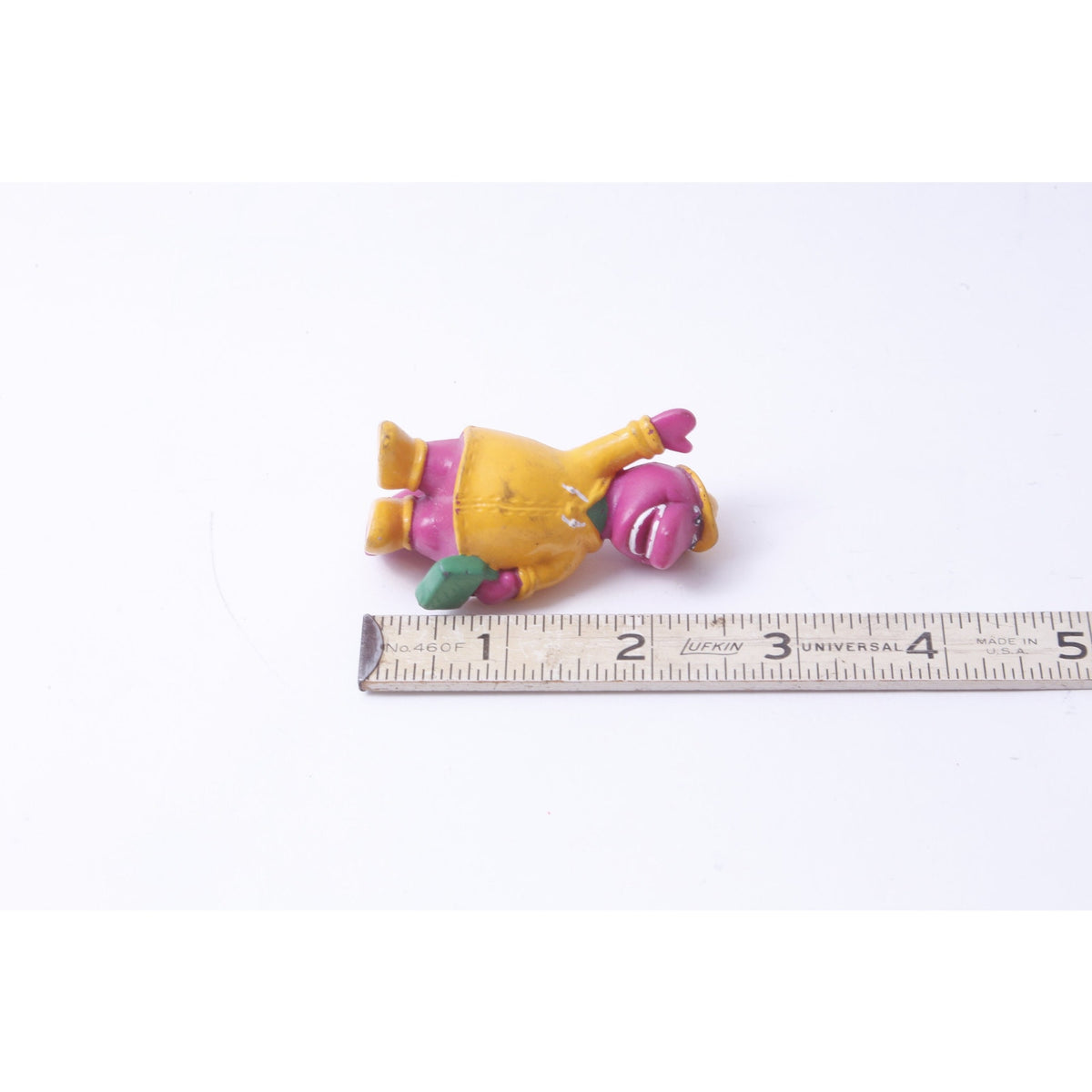 Barney, Purple Dinosaur, Yellow Rain Coat, PVC Figure, Lyons, Vintage, Collectible, ~ 20-01-621 20-01-467