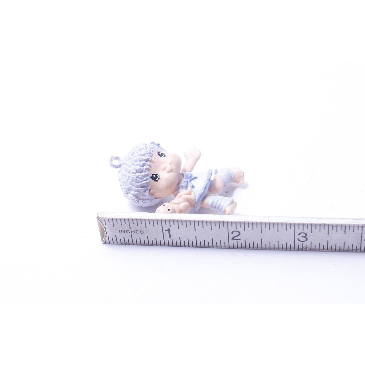 Hugga Bunch, PVC Figure, Hanging, Girl with Baby, Purple, 2", Little, Tiny, Collectible, Vintage, Displayable, ~ 240113-WH 698