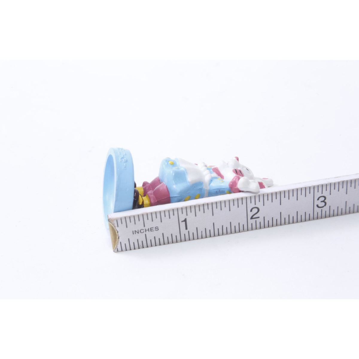 Rabbit, Bunny, Shoe-Z-O, Dressed, PVC Figure, Advertizing, Blue Dress, White Apron, Miniature, 2.5", Toy, Collectible, Vintage, ~20-01-467