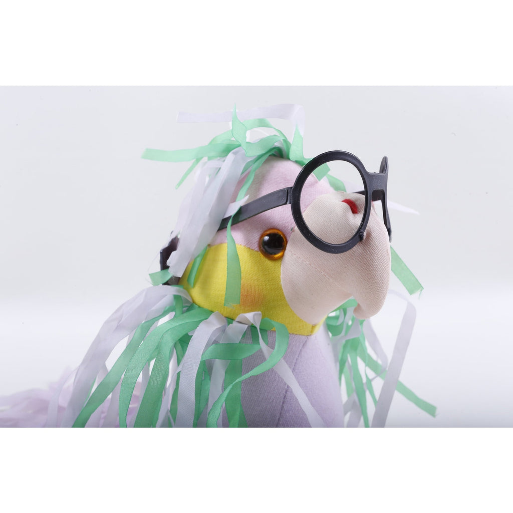Kamar, Production Sample Funky Bird, Everglade, Purple Bird With Glasses, 1988, Soft, Plush, Stuffed Animal, Vintage ~ 20-01-183