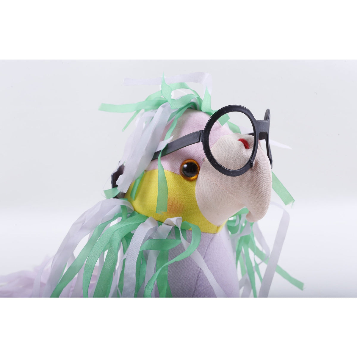 Kamar, Production Sample Funky Bird, Everglade, Purple Bird With Glasses, 1988, Soft, Plush, Stuffed Animal, Vintage ~ 20-01-183