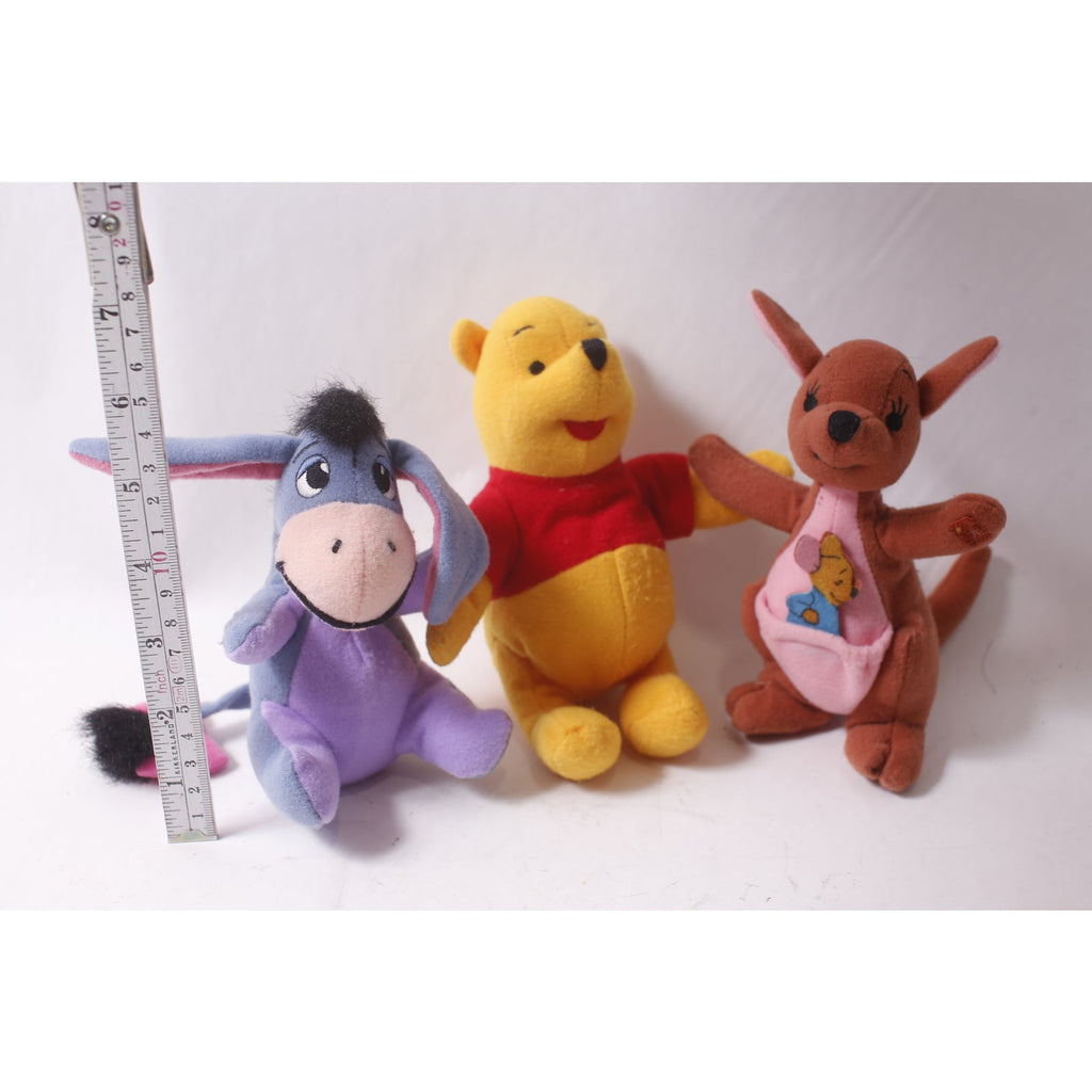 Disney Winnie the Pooh Eeyore Kanga Roo Plush Toy Lot Vintage ~ 260413-WH 1068