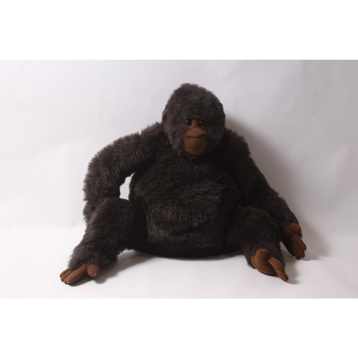 Vintage Gorilla Medium Plush Brown Poseable Stuffed Ape ~ 260718-GW Q-5