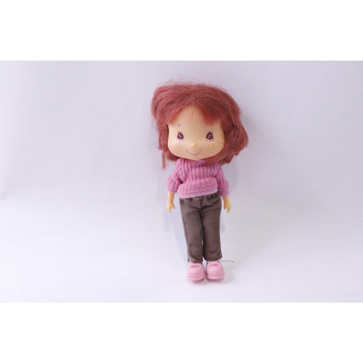 Bandai Strawberry Shortcake, Doll, Dressed, Pink Sweater, Brown Pants, Pink Shoes, 2000s, Collectible, ~ 241016-WH 1314