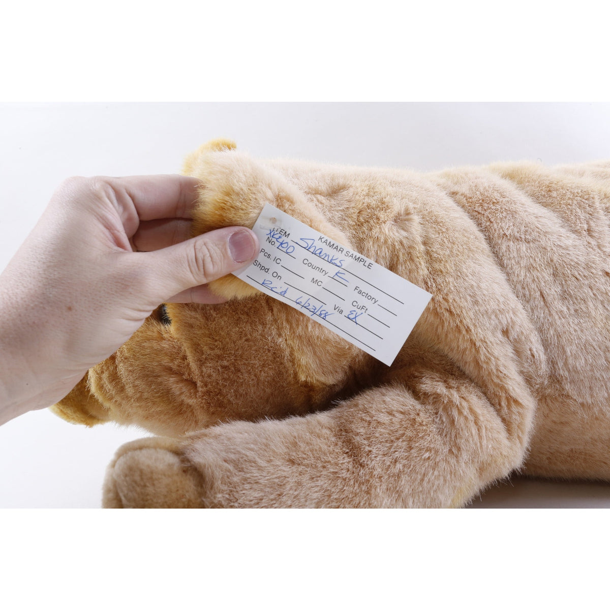 XL Pig Kamar Rare Prototype Sample Shanks Pig 1988 Soft Plush Toy Beige Stuffed  ~ 938