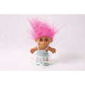 1990s Vintage Russ Ballerina Troll Doll in Blue Dres with Pink Hair ~ 260423-WH 1093