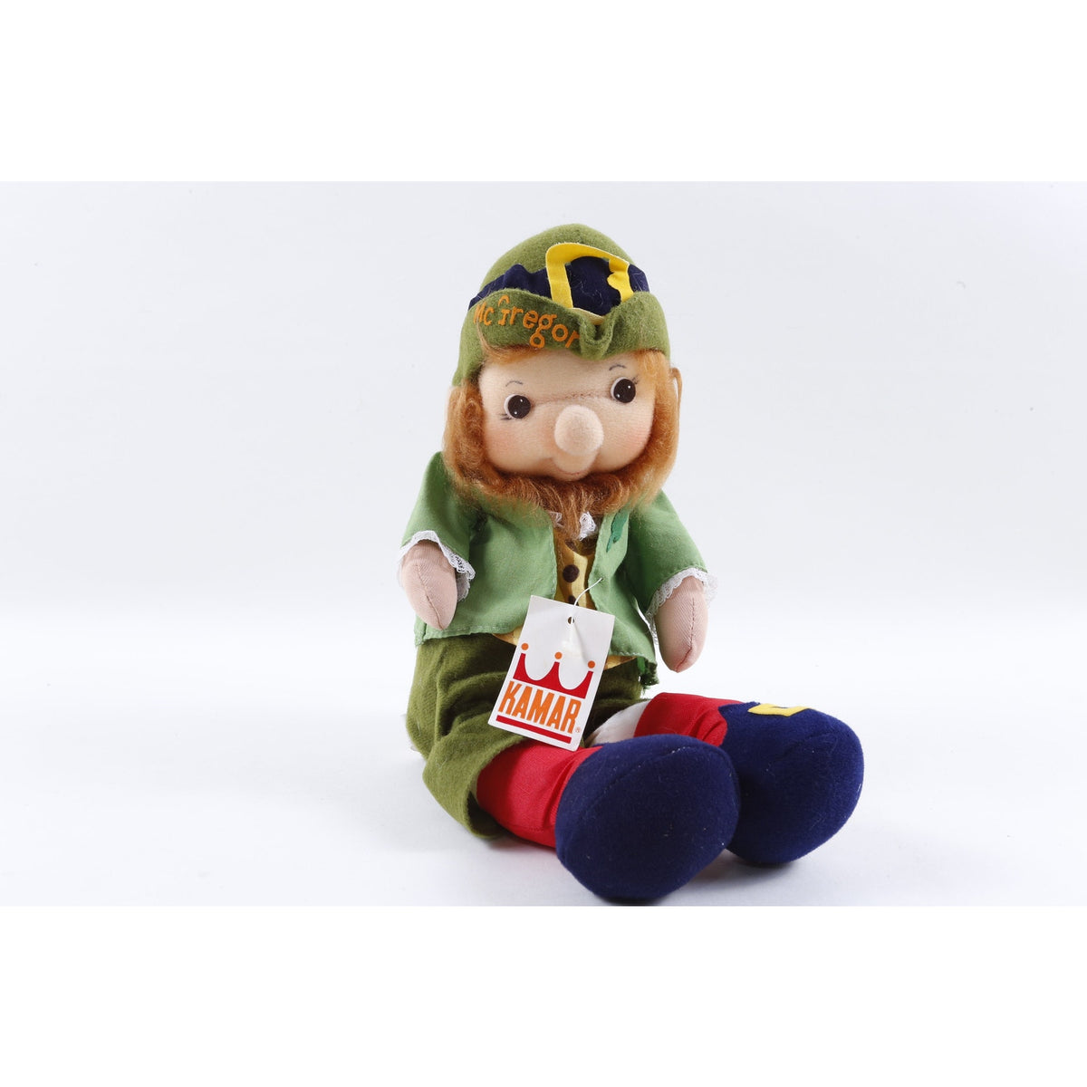 Kamar Rare Prototype Leprichuan hand made McGregor 4444 Soft Plush Toy Green Costume Ireland Style Red Beard Stuffed Doll FLAW ~ 20-01-678