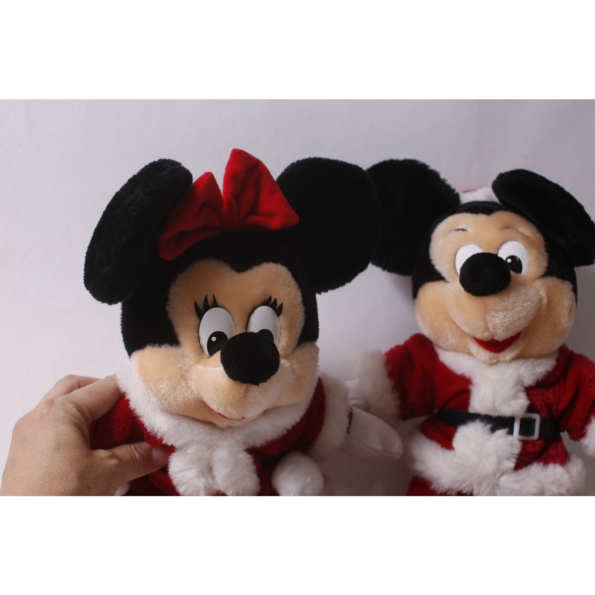 Disney Minnie and Mickey Mouse Santa Holiday Plush Lot ~ 260812-WH 961
