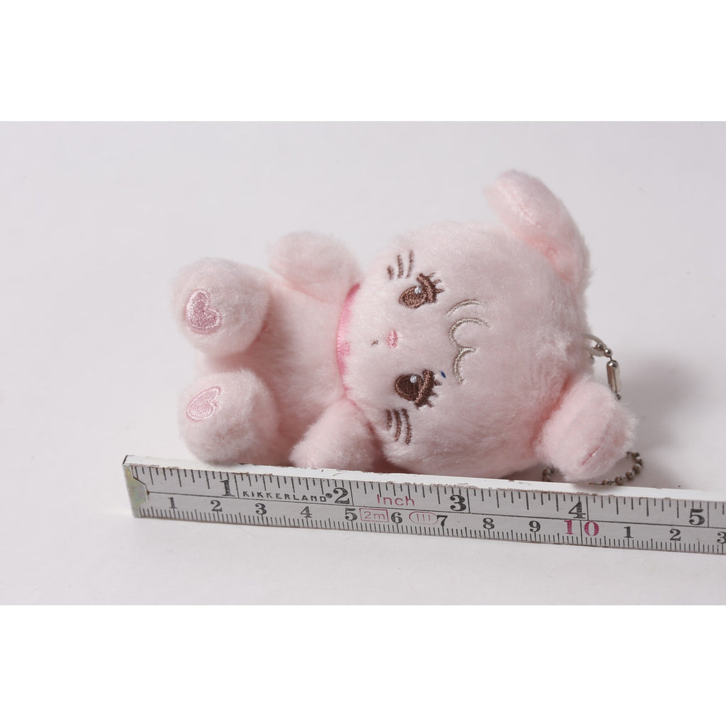 Japan Sanrio Qualia mikko characters Cammy Pink Plush Keychain ~ 260812-WH 701