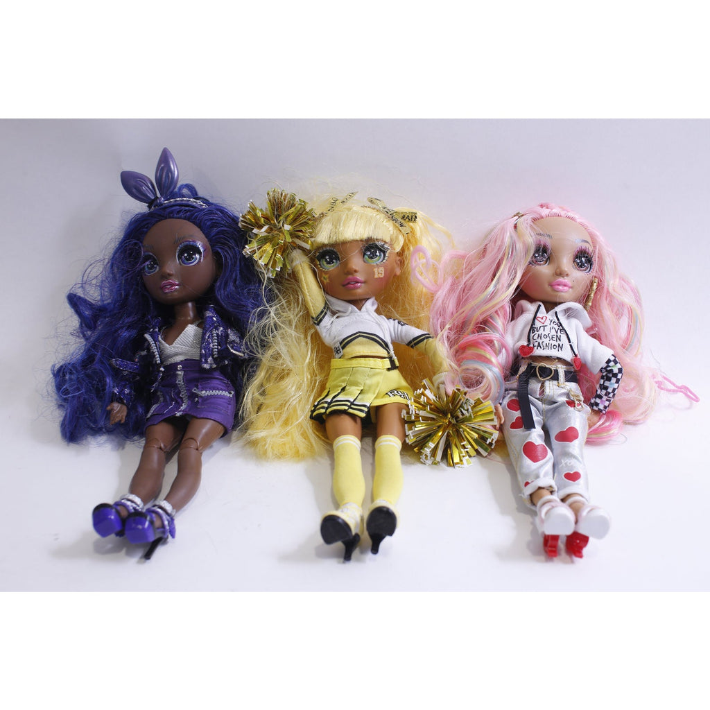 VV Rainbow High, Dolls, Set of Three, Krystal Bailey, Sunny Madison, Kia Hart, Dressed, Fashion Dolls, TV Show Characters, ~ 230527-SMC 1033