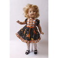 Retro Composition Doll in Halloween-themed Dress with Crazing Craquelure on the face ~ 260302-WH 942